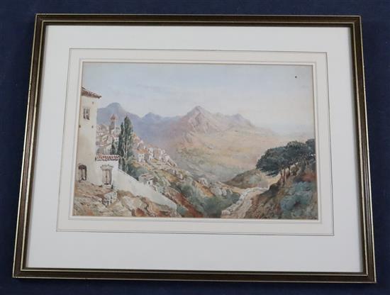 General Sir John Miller Adye (1819-1900), watercolour Gaucin, 9 x 13.5in